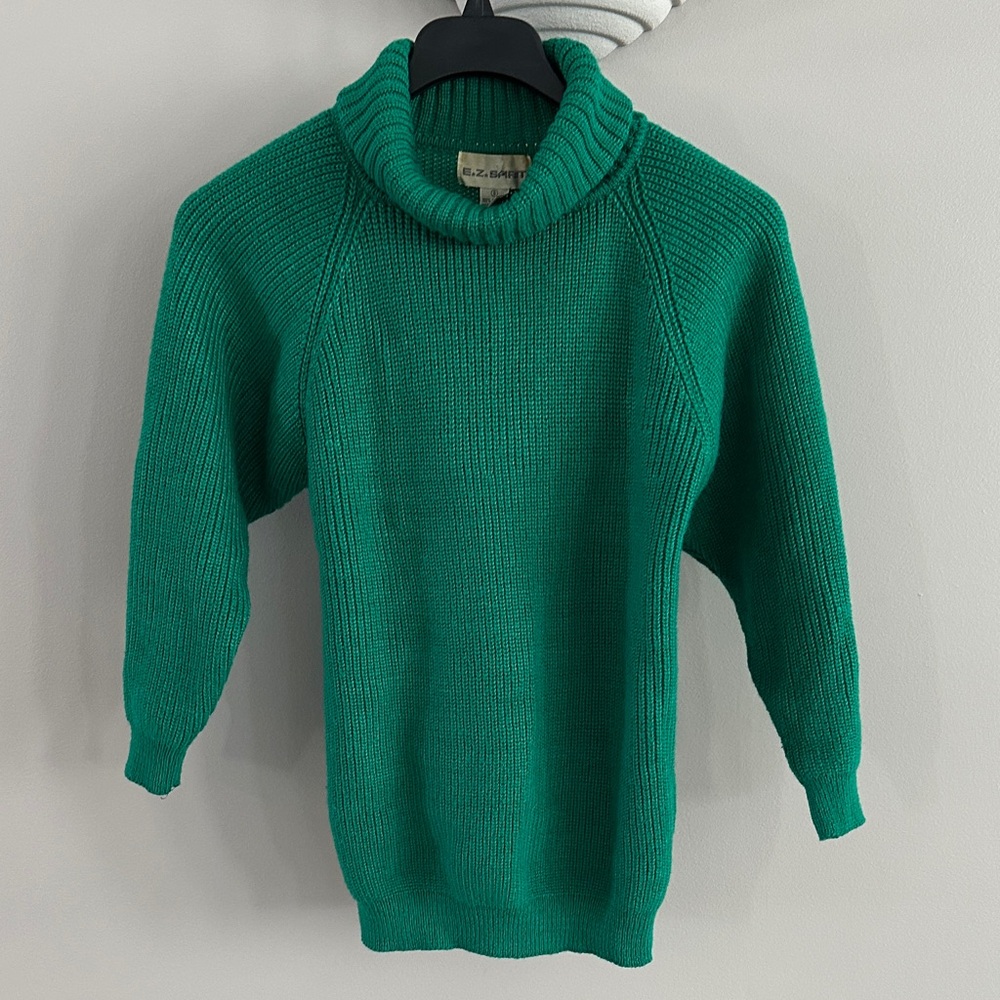 Vintage Ez Spirit green turtleneck Knit Sweater